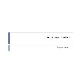 aljabar linier