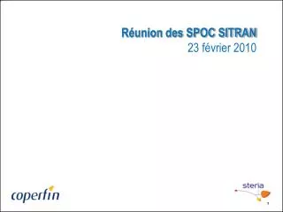 r union des spoc sitran 23 f vrier 2010