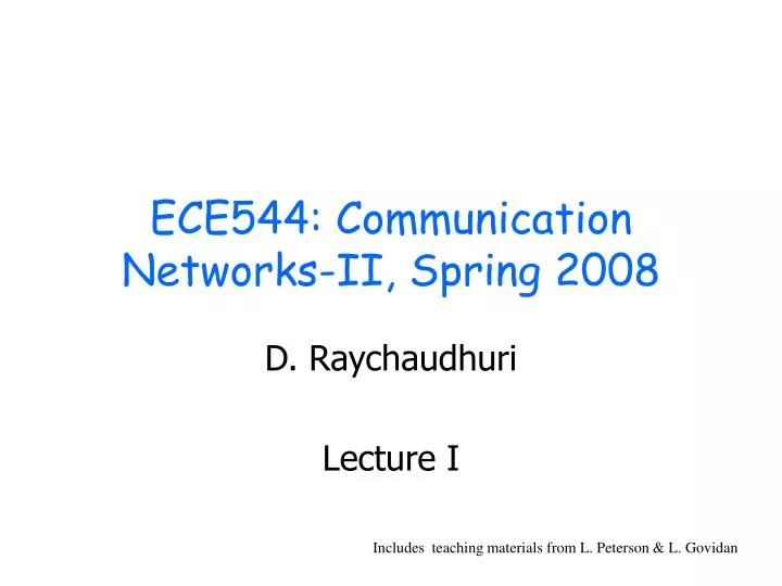 ece544 communication networks ii spring 2008