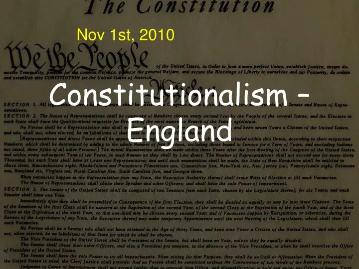 constitutionalism england