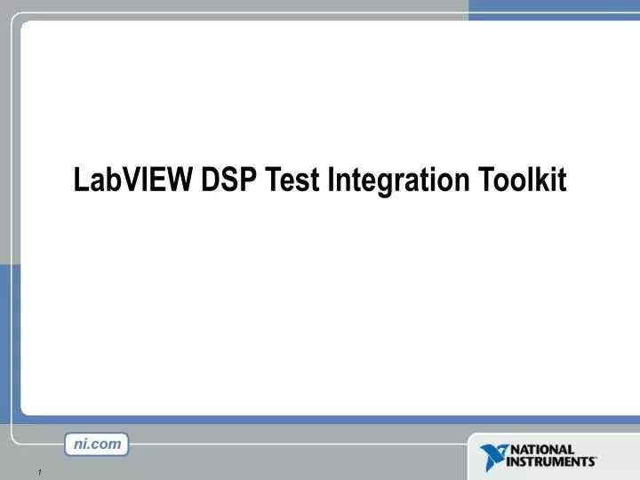 labview dsp test integration toolkit