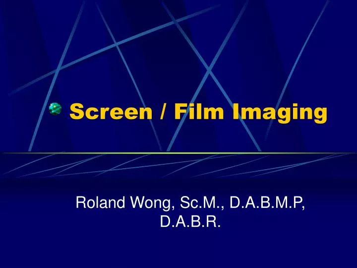 screen film imaging