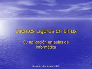 clientes ligeros en linux