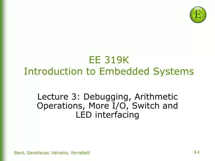 ee 319k introduction to embedded systems