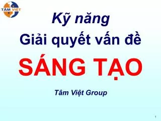 k n ng gi i quy t v n s ng t o