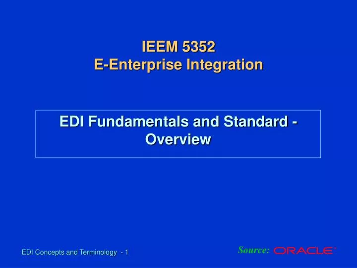 edi fundamentals and standard overview