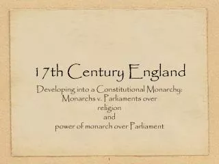 17th Century England