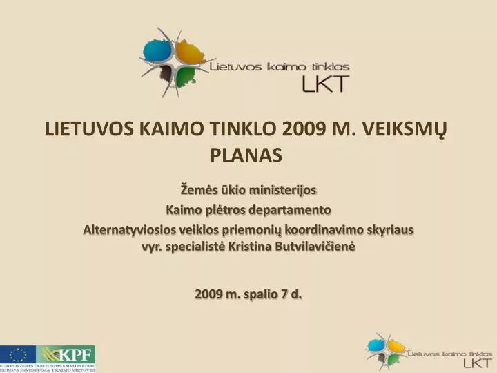 lietuvos kaimo tinklo 2009 m veiksm planas