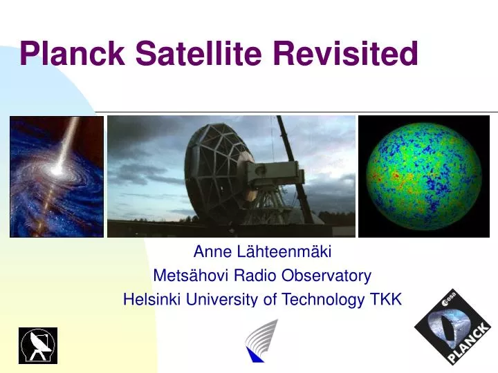 planck satellite revisited
