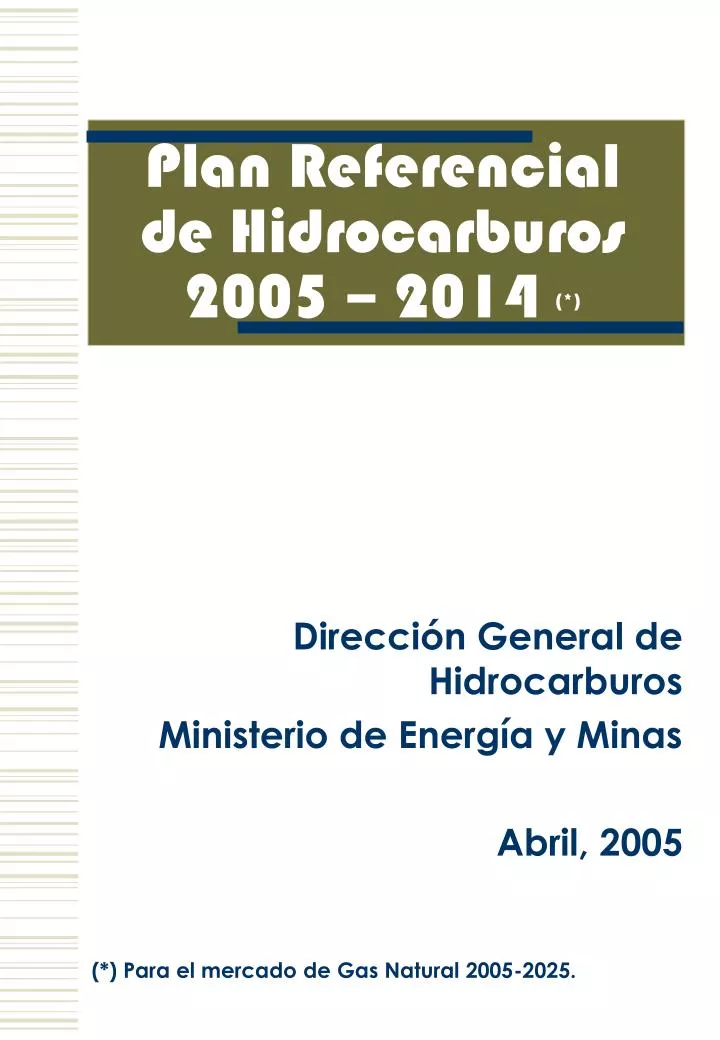 plan referencial de hidrocarburos 2005 2014