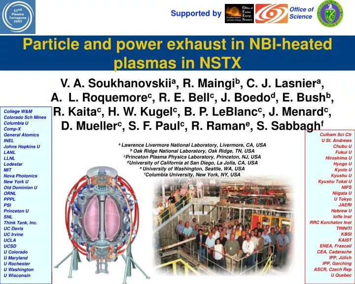 particle and power exhaust in nbi heated plasmas in nstx
