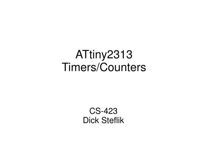 cs 423 dick steflik