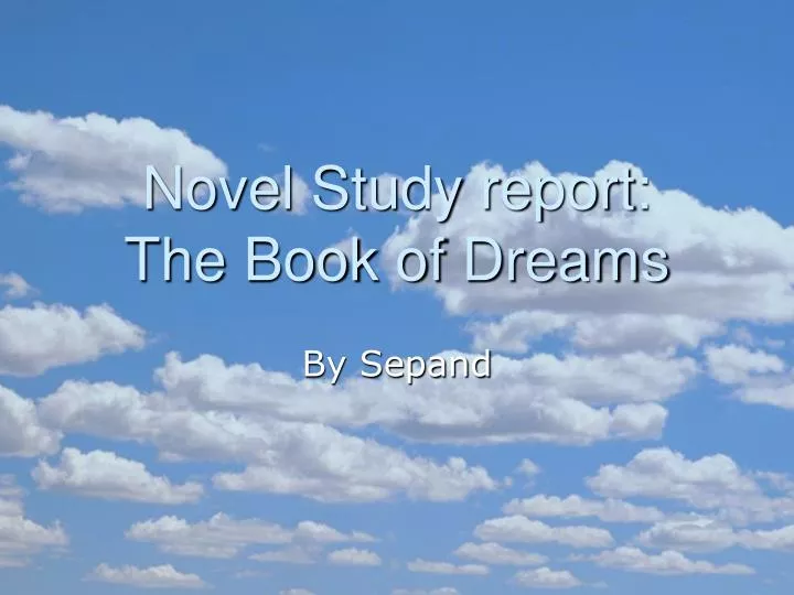 novel study report the book of dreams