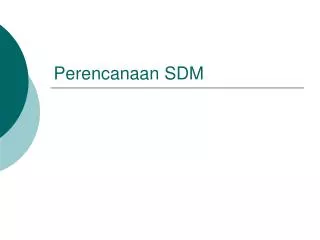 perencanaan sdm