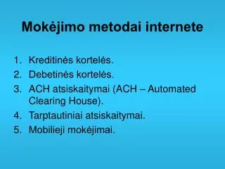 mok jimo metodai internete