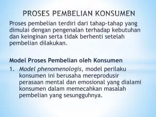 proses pembelian konsumen