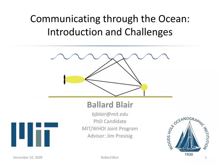 communicating through the ocean introduction and challenges