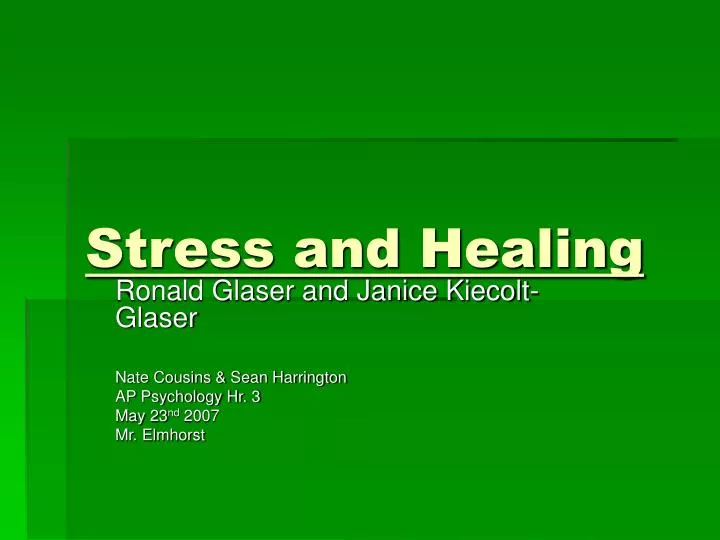 stress and healing