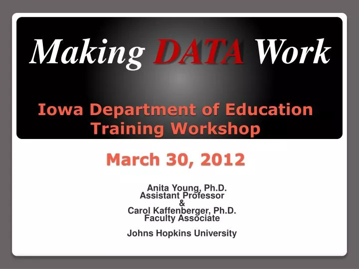 iowa department of education training workshop march 30 2012