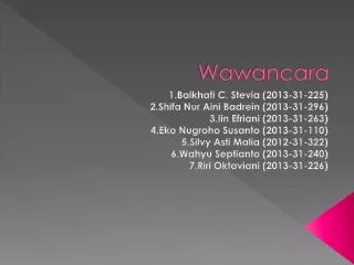 wawancara