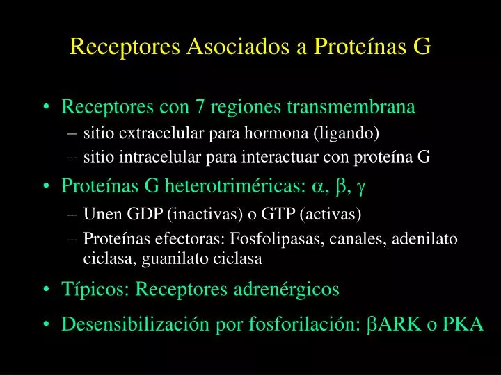 receptores asociados a prote nas g