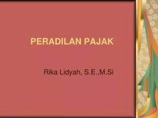 peradilan pajak