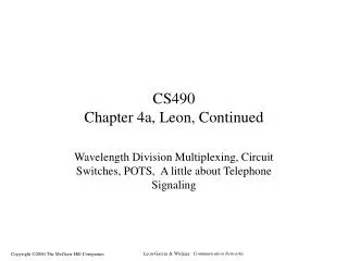 CS490 Chapter 4a, Leon, Continued