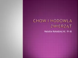 ch w i hodowla zwierz t