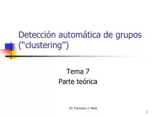 detecci n autom tica de grupos clustering