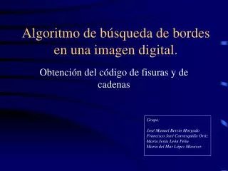 algoritmo de b squeda de bordes en una imagen digital