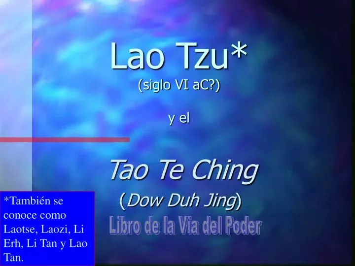 lao tzu siglo vi ac y el