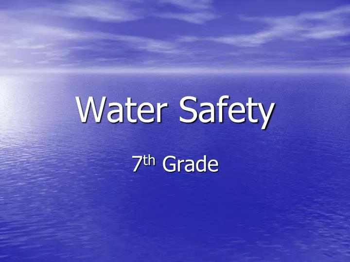 water safety