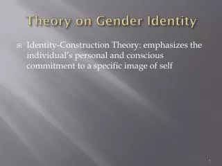 Theory on Gender Identity