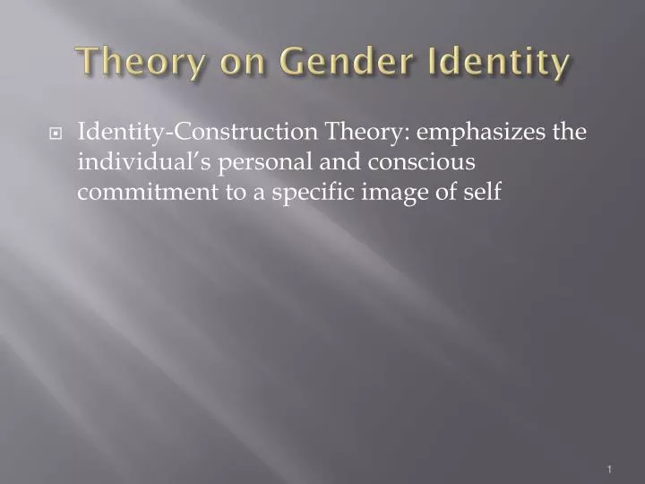 theory on gender identity