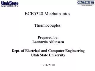 ECE5320 Mechatronics Thermocouples