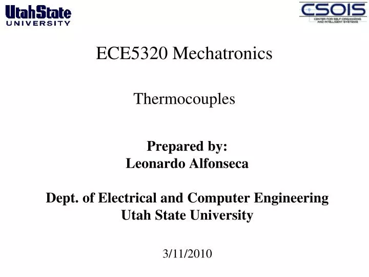 ece5320 mechatronics thermocouples