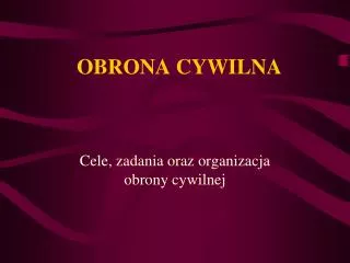 obrona cywilna
