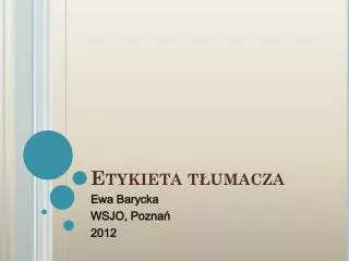 etykieta t umacza
