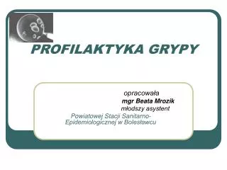 profilaktyka grypy