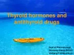 Thyroid hormones and antithyroid drugs - slide 1