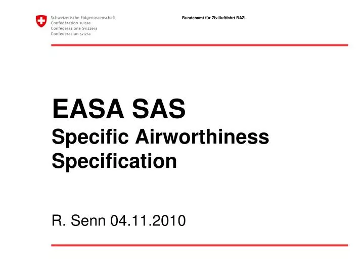 easa sas specific airworthiness specification