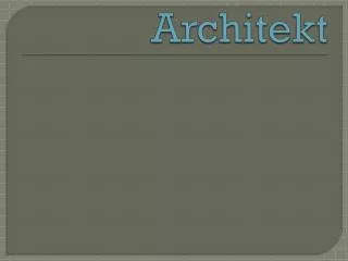 architekt