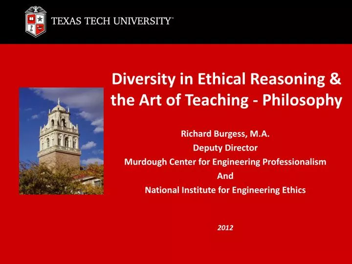 diversity in ethical reasoning the art of teaching philosophy