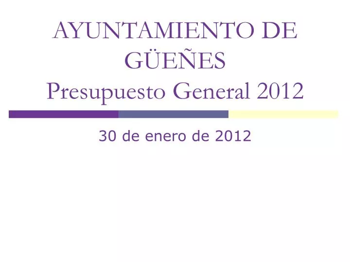 ayuntamiento de g e es presupuesto general 2012