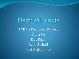 Electrical candle