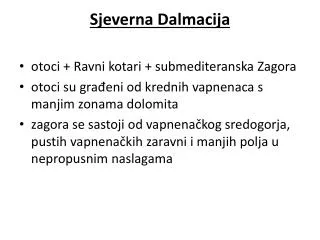 sjeverna dalmacija