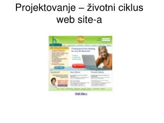 projektovanje ivotni ciklus web site a