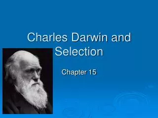 Charles Darwin and Selection