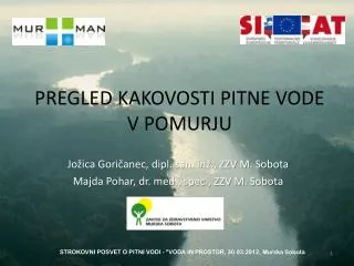 pregled kakovosti pitne vode v pomurju