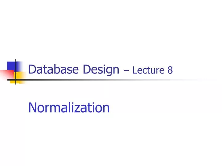 database design lecture 8